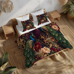 Regal Peacock Duvet Cover Set - Print 32
