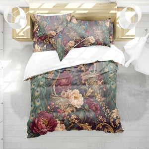 Regal Peacock Duvet Cover Set - Print 35