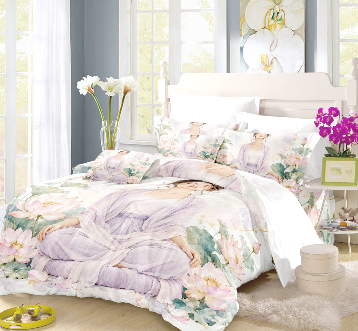Yoga Meditation Energy Duvet Cover Set - Print 6