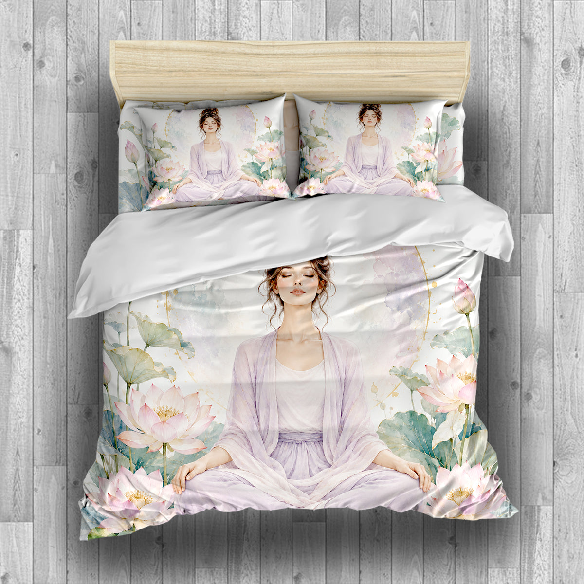 Yoga Meditation Energy Duvet Cover Set - Print 1