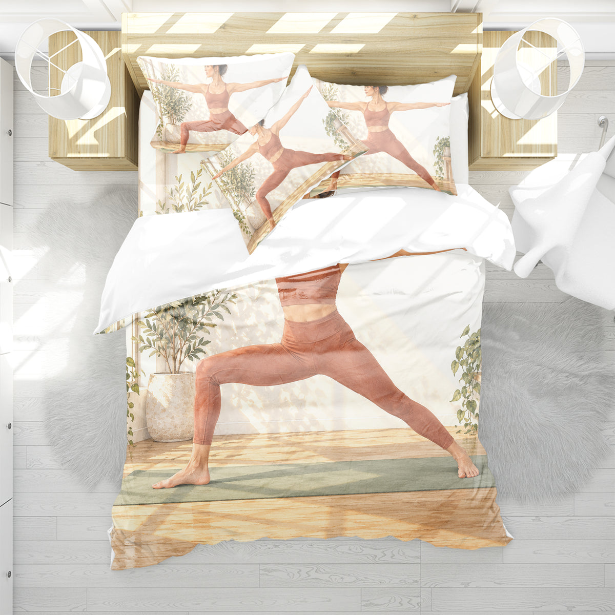 Yoga Meditation Energy Duvet Cover Set - Print 11