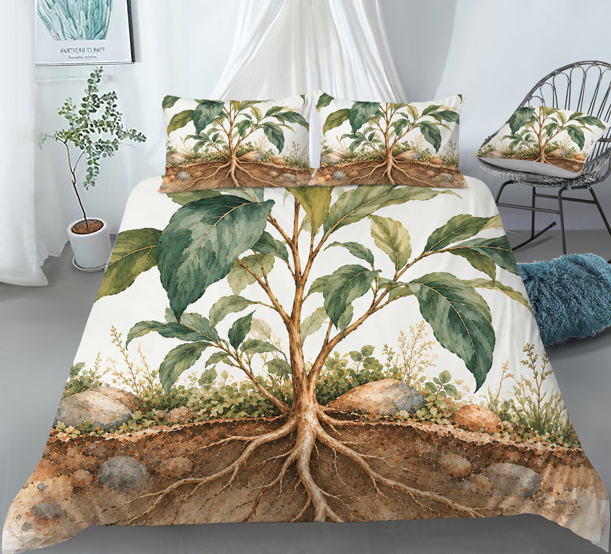 Yoga Meditation Energy Duvet Cover Set - Print 21