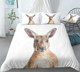 Cartoon Kangaroo Bedding Kangaroo Australia Animals Duvet Cover Set - Print 2