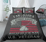 American Flag Slogan Duvet Cover Set - Print 3