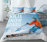 Figure Skiing Duvet Cover Set - Print 1