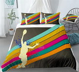 Basketball Cartoon Basketball Bedding Basketball Slogans Duvet Cover Set - Print 2