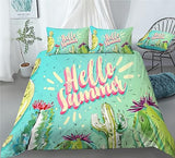 Cactus Flower Duvet Cover Set - Print 3
