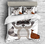 Raccoon Duvet Cover Set - Print 3