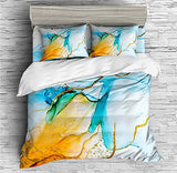 Marble Prints Bedding Color Swirl Marble Prints Duvet Cover Set - Print 3
