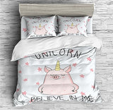 Moon Universe Unicorn Pig Decoration Bedding Unicorn Pig Duvet Cover Set - Print 2