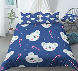 Koala Rainbow Bedding Cartoon Wombat Duvet Cover Set - Print 3
