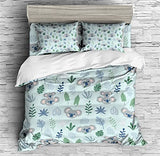 Koala Lying on A Tree Bedding Koala Duvet Cover Set - Print 3