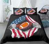 Rugby Duvet Cover Set - Print 3