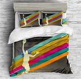 Basketball Cartoon Basketball Duvet Cover Set - Print 2