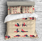 Romance Lovers Bedding Passionate Couple Duvet Cover Set - Print 1