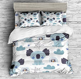 Koala Rainbow Duvet Cover Set - Print 3