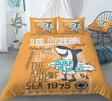 Cartoon Shark Print Bedding Underwater Animals Shark Duvet Cover Set - Print 3