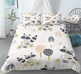 Raccoon Bedding Raccoon Cartoon Forest Animal Duvet Cover Set - Print 2