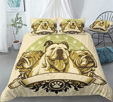Olde English Bulldogge Animal Puppies Bedding Bulldog Pets Duvet Cover Set - Print 2