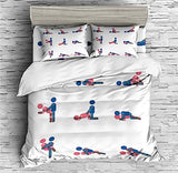 Romance Lovers Bedding Passionate Couple Duvet Cover Set - Print 3