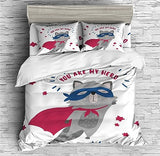 Cartoon Raccoon Bedding Raccoon Animal Print Duvet Cover Set - Print 2