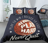 Basketball Slogan Duvet Cover Set - Print 2