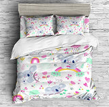 Cute Koala Bedding Rainbow Clouds Children Duvet Cover Set - Print 2