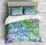 Cactus Flower Duvet Cover Set - Print 3