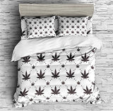 Hemp Leaf Duvet Cover Set - Print 3