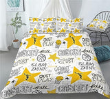Basketball Slogan Duvet Cover Set - Print 1