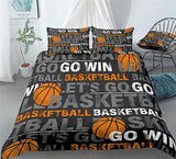 Basketball Nets Bedding Basketball Dunking Duvet Cover Set - Print 1
