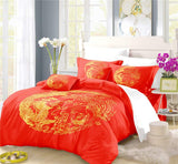 Traditional Dragon and Phoenix Duvet Cover Set - Print 5