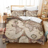 World Map Duvet Cover Set - Print 7