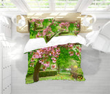 Pale Pink Peach Blossom Duvet Cover Set - Print 4