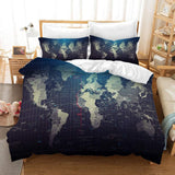 World Map Duvet Cover Set - Print 5