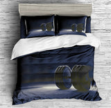 Fitness Dumbbells Duvet Cover Set - Print 1