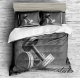 Fitness Dumbbells Duvet Cover Set - Print 2