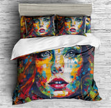 Retro Art Elegant Women Duvet Cover Set - Print 2