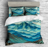 Forests Clouds and Mist Duvet Cover Set - Print 3
