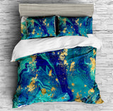 Marble Prints Bedding Color Swirl Marble Prints Duvet Cover Set - Print 1