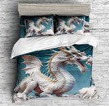 Dragon Animals Bedding Dragon Themes Prints Boys Children Duvet Cover Set - Print 3