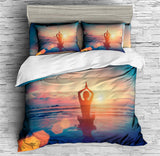 Yoga Zen Duvet Cover Set - Print 1