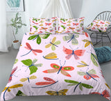 Butterfly Wings Prints Bedding Butterfly Prints Flowers Duvet Cover Set - Print 1