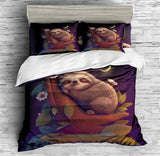 Forests Sloth Bedding Hugging A Tree Sleeping Sloth Duvet Cover Set - Print 1