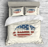 Rugby Bedding American Football Sports Duvet Cover Set - Print 1