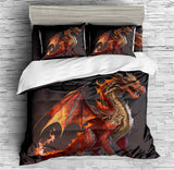 Dragon Bedding Fire-Breathing Dragon for Boys Children Duvet Cover Set - Print 2