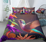 Hummingbird Bedding Birds Small Bird Animal Cute Animals Duvet Cover Set - Print 1