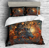 Black Wildlife Unicorn Bedding War-Horse Unicorn Duvet Cover Set - Print 2