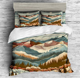 Mountain Range Fairyland Duvet Cover Set - Print 3