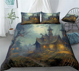 Moonlight Haunted House Duvet Cover Set - Print 2